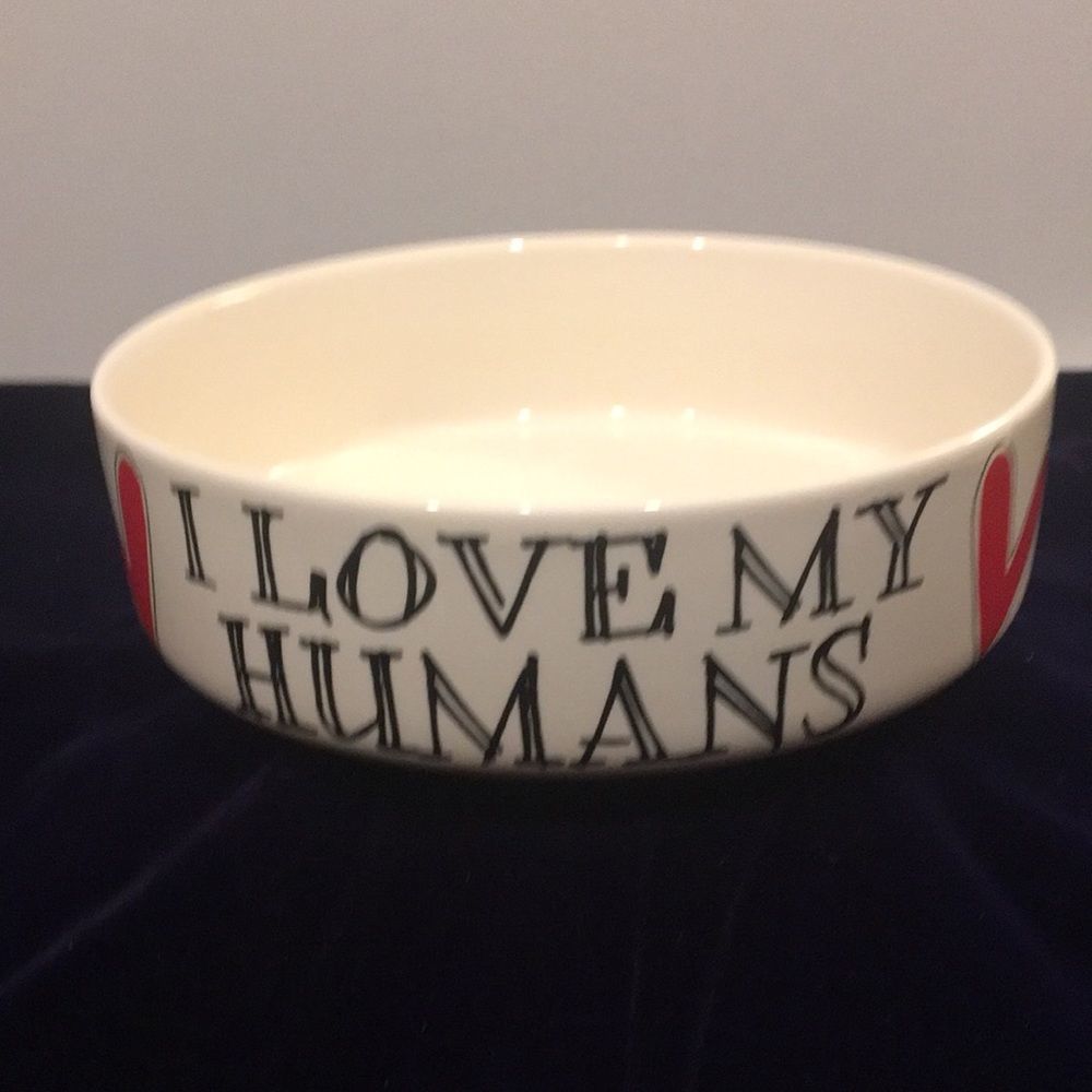 I Love My Humans Large Designer Dog/Cat Bowl